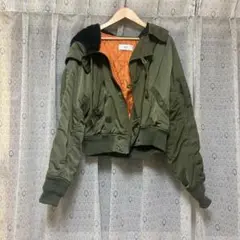 カーキ MA-1ジャケット クロップド
