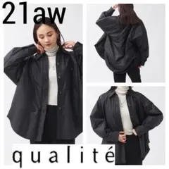 21aw 新品未使用◆qualite カリテ◆中綿シャツ ブルゾンジャケット F