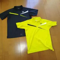 YONEX　2枚セット　ポロシャツ　Mサイズ 黒.黄 ポリ100%