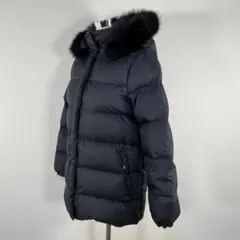 【美品】モンクレール/MONCLER ダウンジャケット 着脱式フードu0026ファー 黒