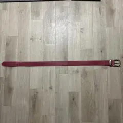 赤いレザーベルト シンプルデザインメンズ105cm
