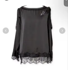Open shoulder ribbon printed satin tops