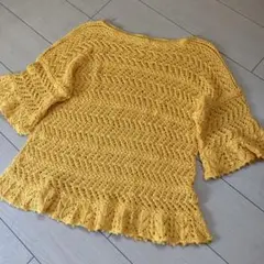 ハンドメイド　フレアスリーブニット
