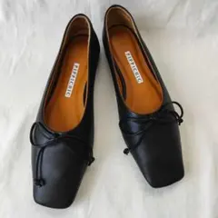 美品 PIPPI CHIC ブラック パリゴ　 フラット バレエシューズ