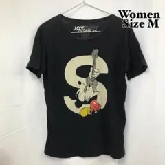 306759 Tシャツ レディース M ブラック ミッキーマウス トップス