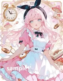 AIイラスト　美女 L版サイズ 1点物 A45