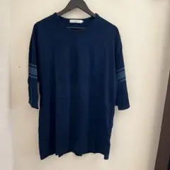 BEAMS LIGHTS インディゴ 5分袖 Tシャツ