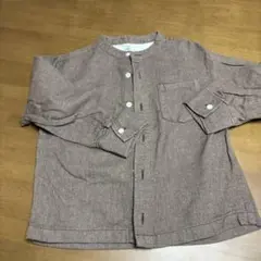 無印ブラウン ネルシャツ サイズ120