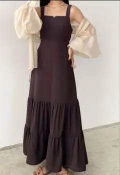 callautia フロントデザインティアードワンピース