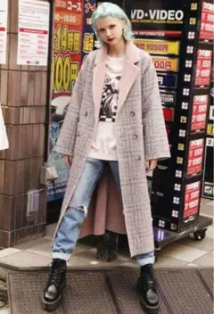 jouetie ボアリバーシブルチェスターコート