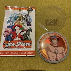 USJ ワンピース プレサマ コレクタブル缶バッジ エース