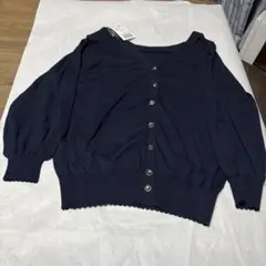 紺色M カーディガン