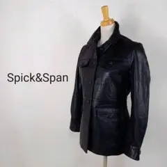 スピックアンドスパン Spicku0026span牛革レザージャケット コート黒ブラック