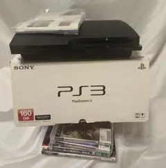 PS3本体 160GB＋純正コン2個＋ソフト3＋本2冊