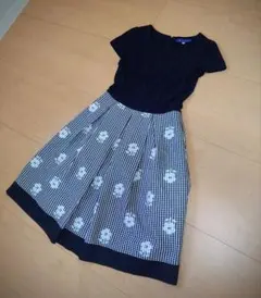 M'S GRACY 花柄 半袖ひざ丈ワンピース