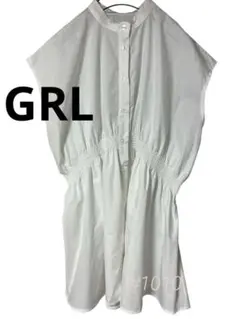【GRL】ホワイトノースリーブチュニック　フリーサイズ