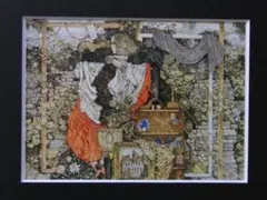 石阪春生、【青い扉と古い木馬〈女のいる風景〉】、希少な額装用画集より 石阪春生作品集 女のいる風景 H.ISHISAKA(石阪春生) / ハナ書房