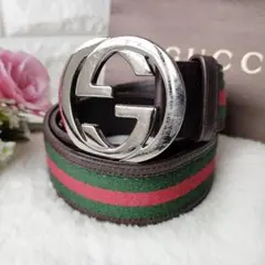 ✨美品✨ GUCCI グッチ インターロッキング シェリーライン GG ベルト