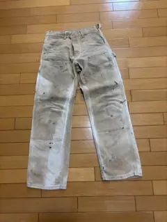 Carhartt ベージュ ダブルニー　ペイントM