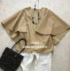 【ITEMS URBANRESEARCH】美品!!イエローフレアスリーブトップス