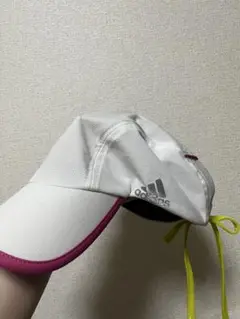 adidas スポーツキャップ ホワイト/ピンク