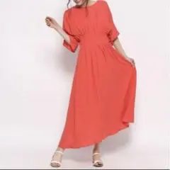 Mila Owen ミラオーウェン　ウエストタックフレアワンピース