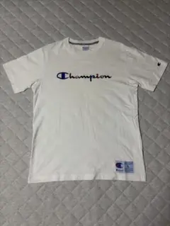 Champion 刺繍ロゴ Tシャツ L ホワイト