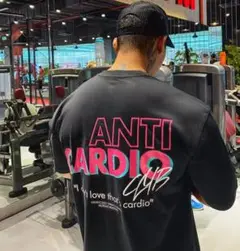 アンチカーディオ Tシャツ ブラック Lサイズ ジム ウェア フィットネス