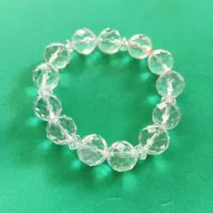 水晶　スターカット ブレスレット 　透明　神秘　幸運　ゴム　浄化