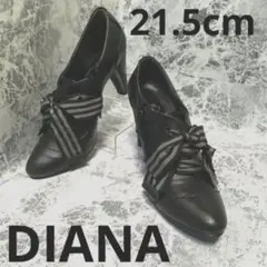 【状態良好u0026送料無料】DIANA ダイアナ ショートブーツリボン ブラック 黒