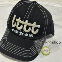 【即日発送】 LTTT 小東京卓球 キャップ　ブラック×ブルー 缶バッジ付き