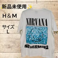 ✨新品未使用✨H＆M バッグプリント Tシャツ 《サイズ…Ｌ》