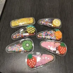 キッズ　ヘアピン　シャカシャカ　フルーツ