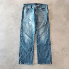 Lee リー W34 ブルーデニム ボトム パンツ 古着 青 ヒゲ 15156