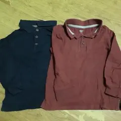 OLD NAVY ポロシャツ シャツ 無地 紺色 小豆色 95cm