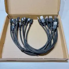マイクロusbケーブル 0.3M 10本 リバーシブル 急速充電 USB2.0