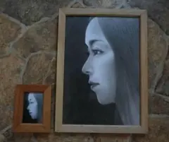 安室奈美恵 モノクロ肖像画2点セット