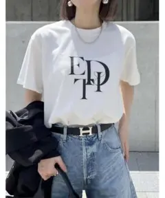 ロゴTシャツ　接触冷感　ホワイト/ブラック