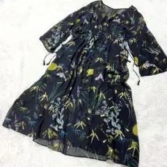 mame マメ ガウン ワンピース ジャガード ラメ くるみボタン 18AW