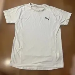 PUMA ホワイト ラウンドネック Tシャツ