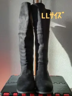 ロングブーツ LL 黒 ブラック