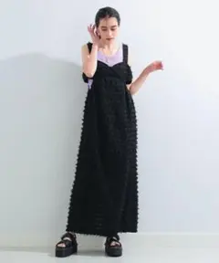 RayBEAMS フリンジビスチェワンピース　ブラック