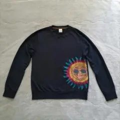 Paul Smith 紺 サイケデリックサン 長袖 M 刺繍
