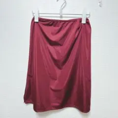ペチコート　インナースカート　レッド　赤　ウエストゴム