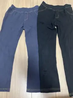 ネイビー・ブラック スリムフィットパンツ 2点セット