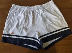 ellesse. Sサイズ　　　ホワイト/ネイビー ストライプ ハーフパンツ