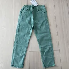 緑色のウエストゴム長ズボン M (110~120)