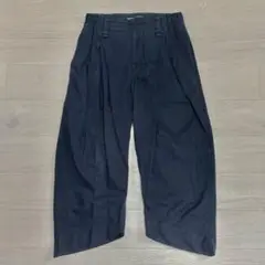 ISSEY MIYAKE ネイビー ワイドパンツ 変形