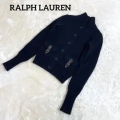 RALPH LAUREN カシミヤ混 ロングカフス 羊毛ジャケット M黒
