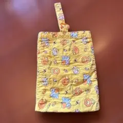 キャラクター柄 シューズバッグ イエロー